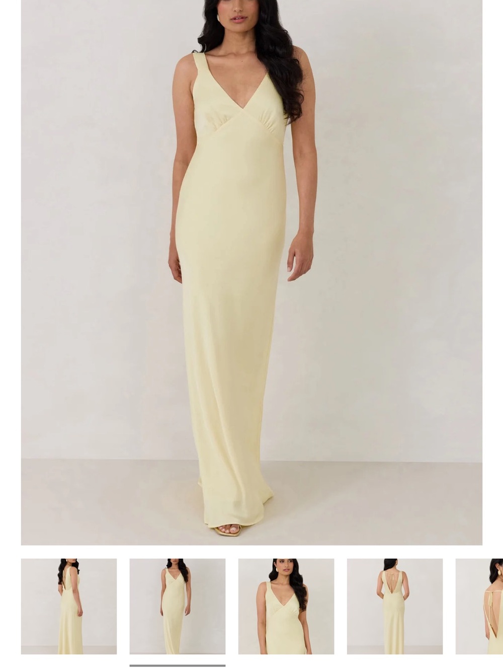 Park & Fifth Pale Yellow Maxi Dress